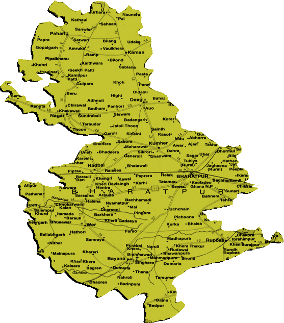 Map of Bharatpur