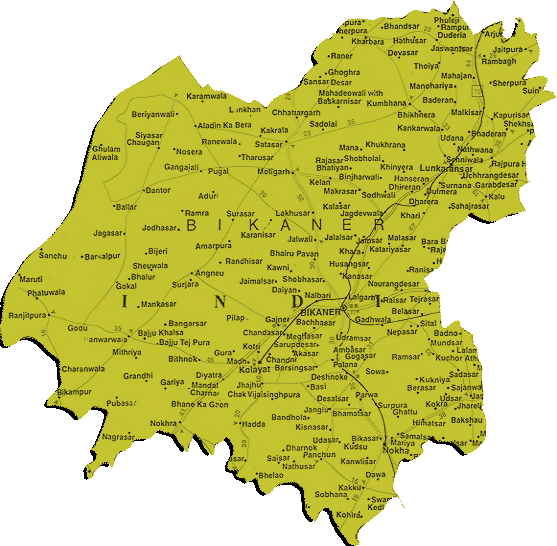 Map of Bikaner