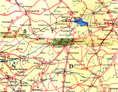 Map of Pushkar