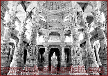 Carved Pillars in Ranakpur, Rajasthan