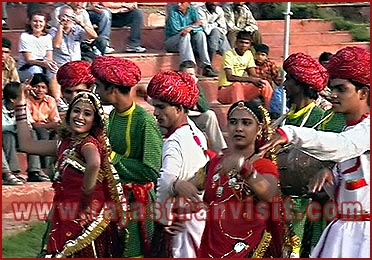 Folk Music and Dance During Elephant Festival in Jaipur, Rajasthan