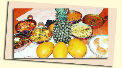 Six tastes in Ayurvedic food