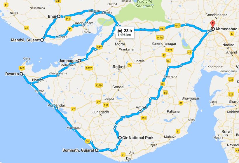 gujarat road trip itinerary