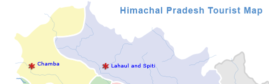 Himachal Pradesh Map, Himachal Pradesh Tourist Map