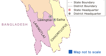 Mizoram Map, Mizoram Tourist Map