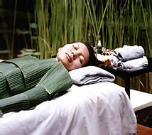 herbal body wrap at a Spa