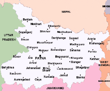 Bihar Map, Map of Bihar