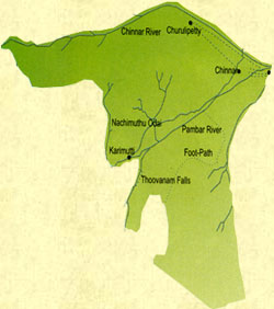Chinnar Wildlife Sanctuary Map