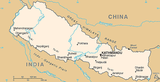 Nepal Map, Map of Nepal