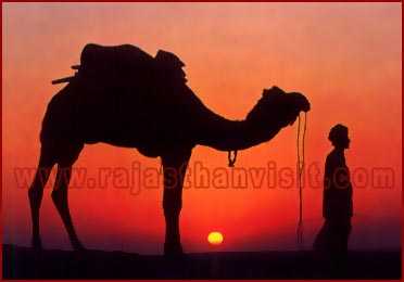 Sunset in Desert of Rajasthan