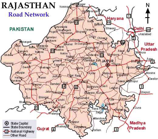 Rajasthan Road Map