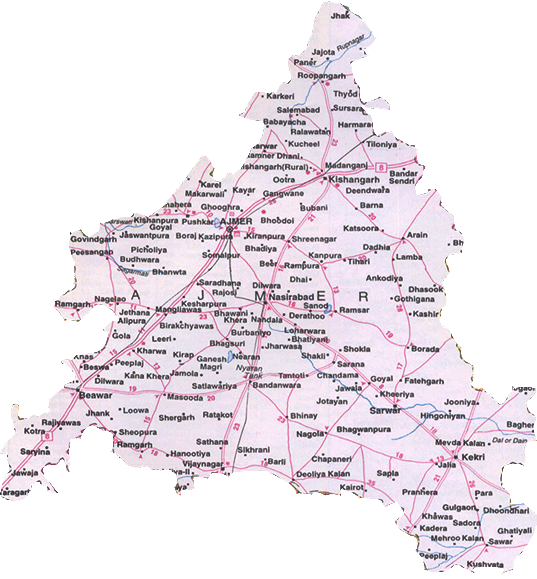 Ajmer Map, Map of Ajmer